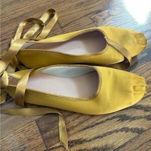 J. Crew Mustard Yellow Ballet Flats